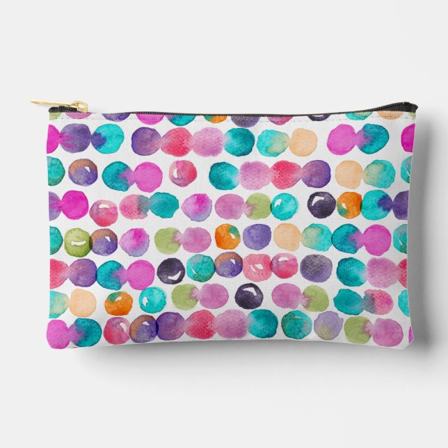 Color Pop Zipper Pouch – Fun Watercolor  (Front)