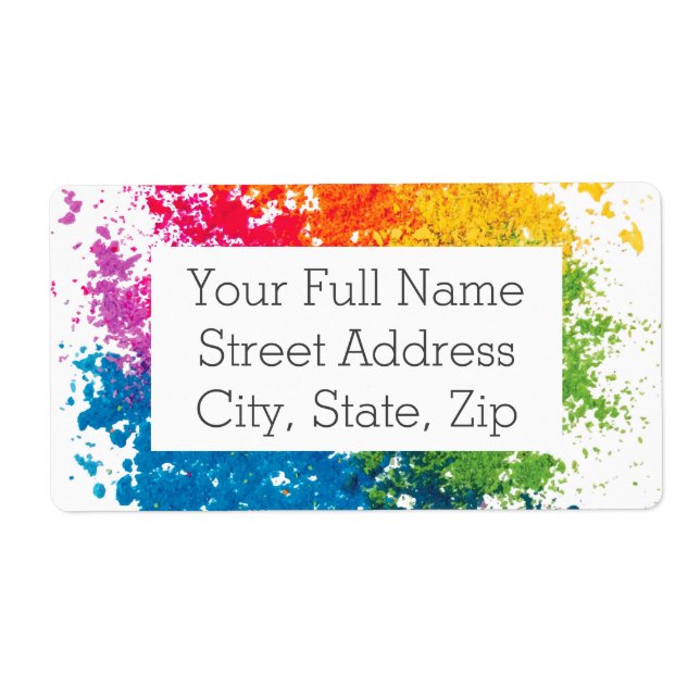 Color Powder Rainbow Label (Front)