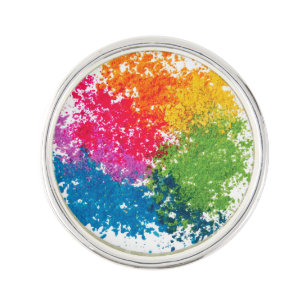 Color Powder Rainbow Lapel Pin