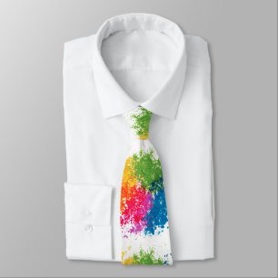 Color Powder Rainbow Neck Tie