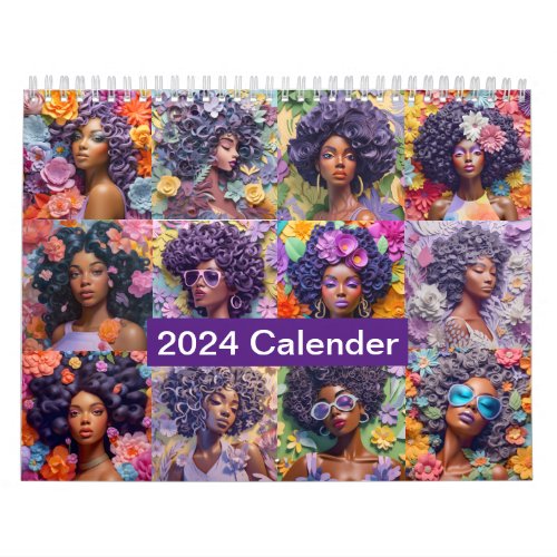 Color Purple Inspired 2024 Calendar