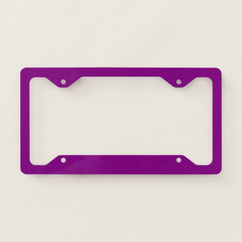 Color purple license plate frame