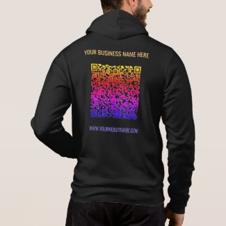 Color QR Code Business Hoodie with Custom Text