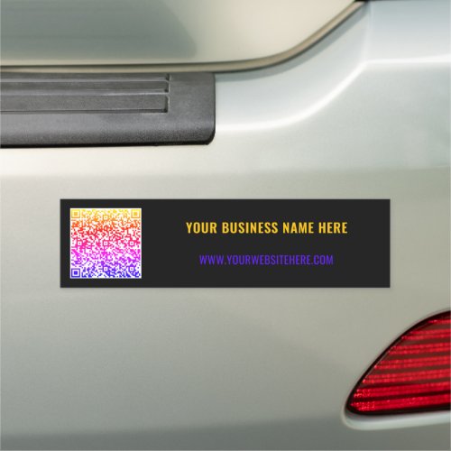 Color QR Code Custom Text and Colors Car Magnet