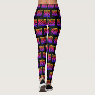 Color QR Code Scan Black Leggings Custom Colors