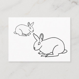 Color Rabbits Coloring Business Cards