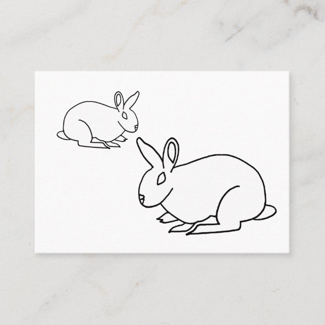 Color Rabbits Coloring Business Cards (Front)