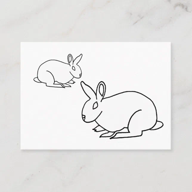 Color Rabbits Coloring Business Cards | Zazzle