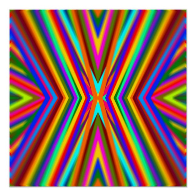 Color Rays Rainbow Poster (Front)