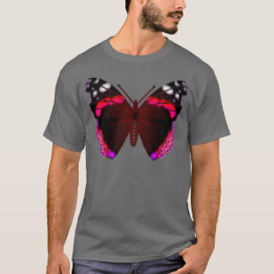 Color red admiral butterfly T-Shirt