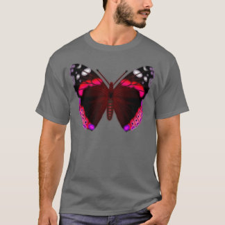 Color red admiral butterfly T-Shirt