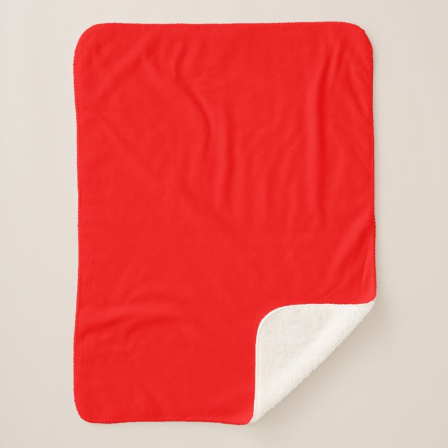color red sherpa blanket (Front)