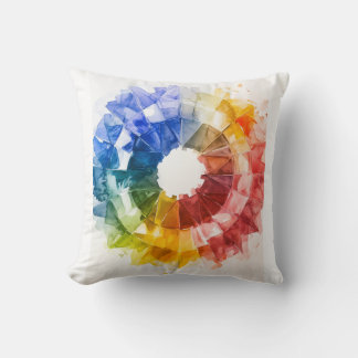 Color Reference Wheel Throw Pillow