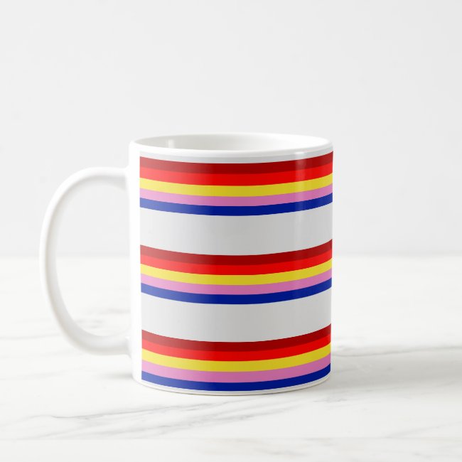 Color Retro Stripes 80s Pattern Morning Breakfast