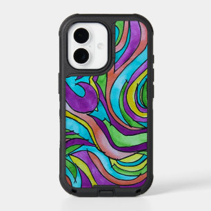 Color Rhythm-Hand Painted Abstract Watercolor Art iPhone 17 Case