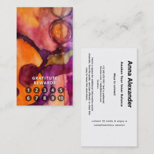 Color Rising Abstract Watercolor Business Card