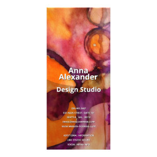 Color Rising Abstract Watercolor Rack Card