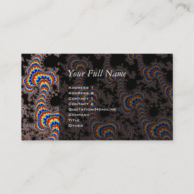 Color Run - Fractal Art Business Card (Front)