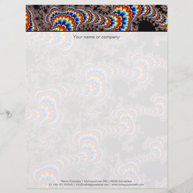Color Run - Fractal Art Letterhead (Front)