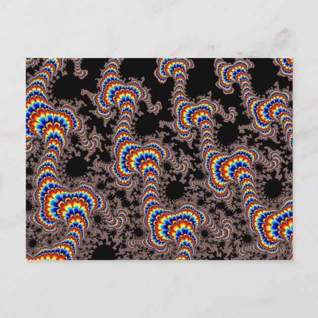 Color Run - Fractal Art Postcard (Front)