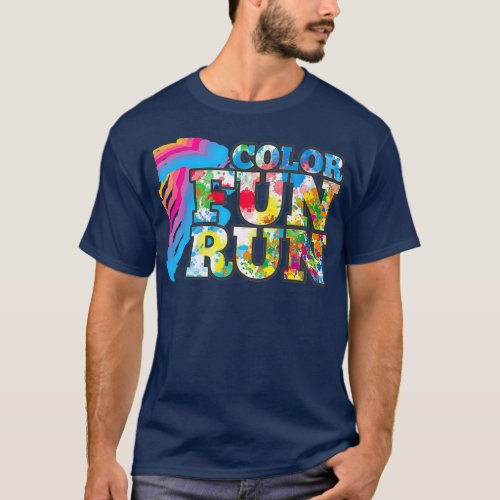 Color Run  Kids School Fundraising Race Fun Run T_Shirt