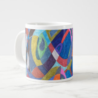 "Color Rush" Abstract Art Large Coffee Mug