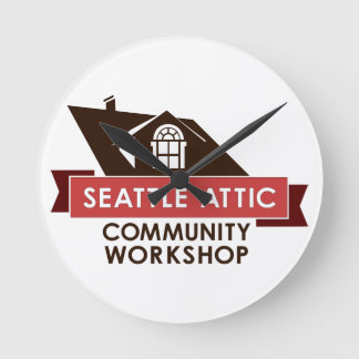 Color SACW Logo, Wall Clock