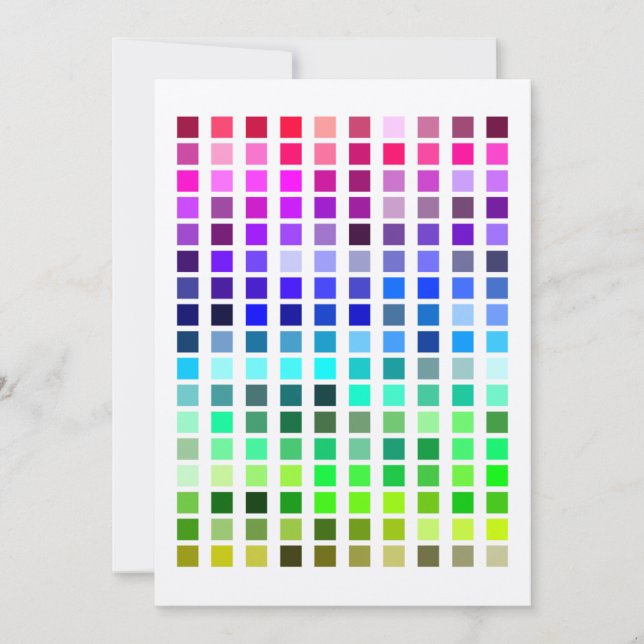 Color Sample Invite12 Invitation (Front)