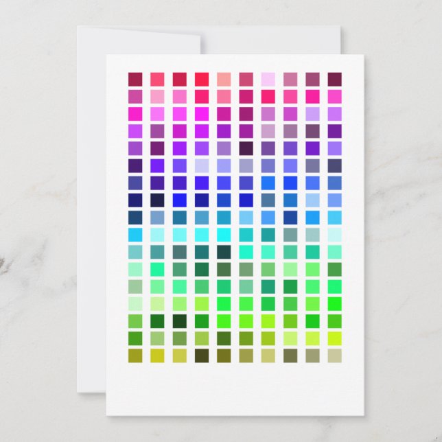 Color Sample Invite1 Invitation (Front)