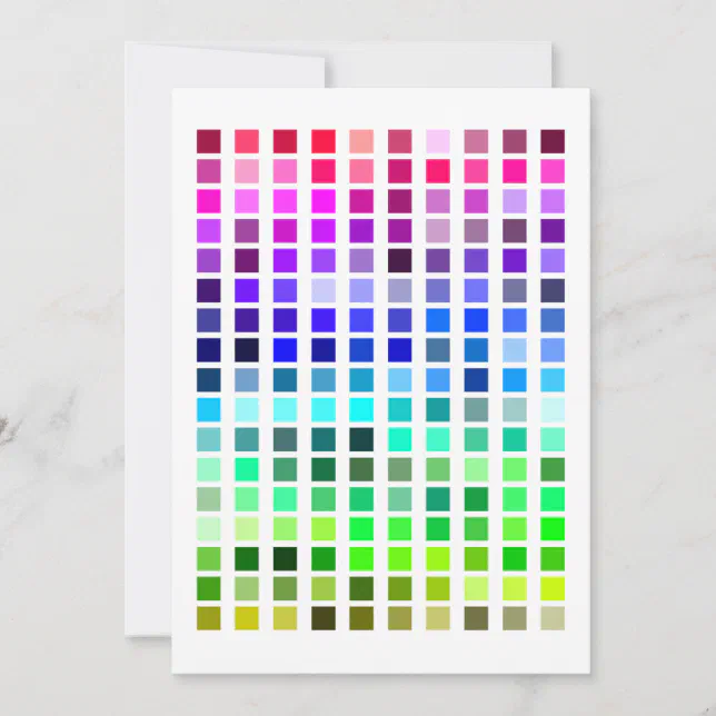 Color Sample Invite9 Invitation | Zazzle