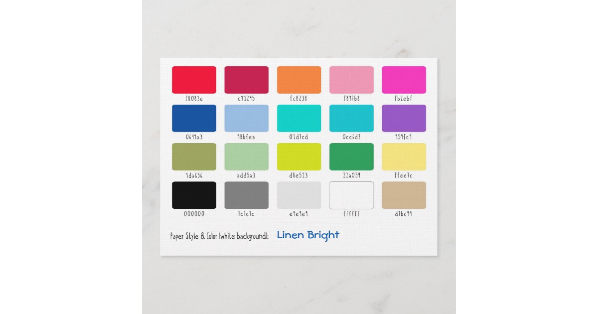 Color Sample Linen Bright | Zazzle.com