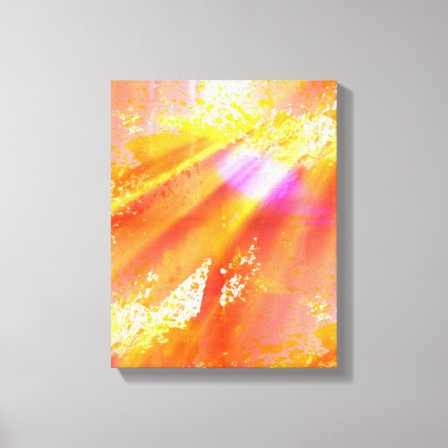 color seamless art background yellow, orange canvas print (Front)