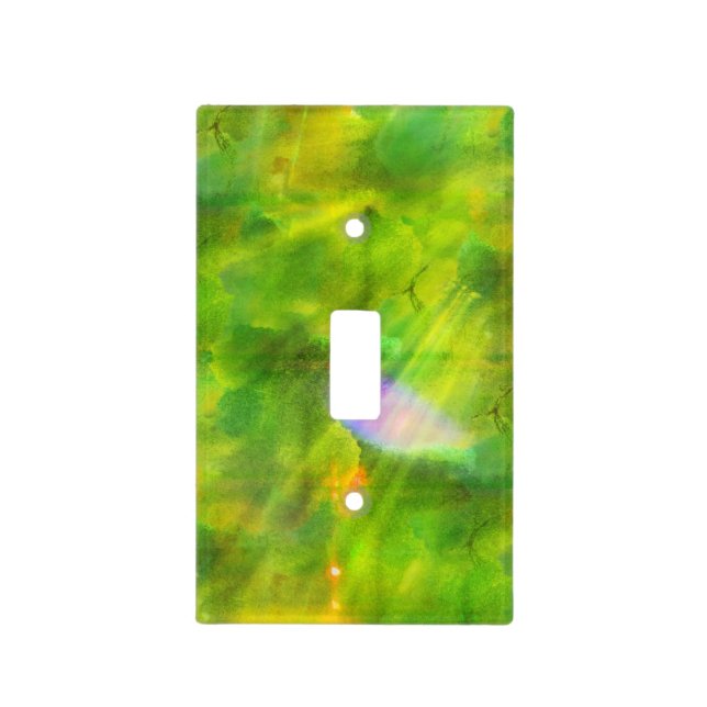 color seamless background green, yellow light switch cover (Front)
