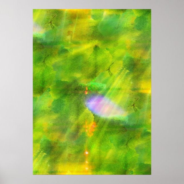 color seamless background green, yellow poster (Front)