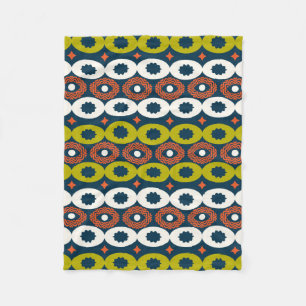 Color seamless pattern with oval shapes in African Fleece Blanket