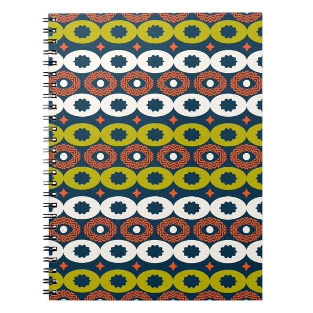 Color seamless pattern with oval shapes in African Notebook (Front)