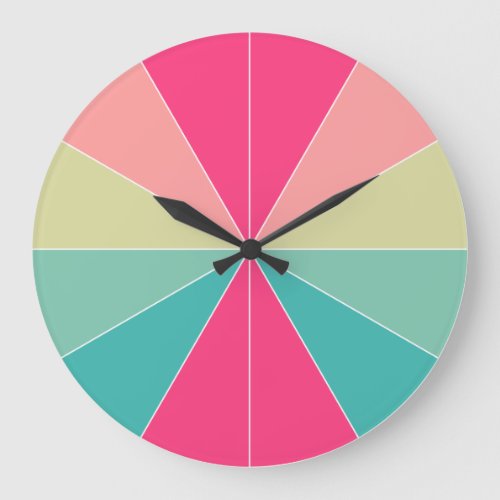 Color Segmented 01 Large Clock