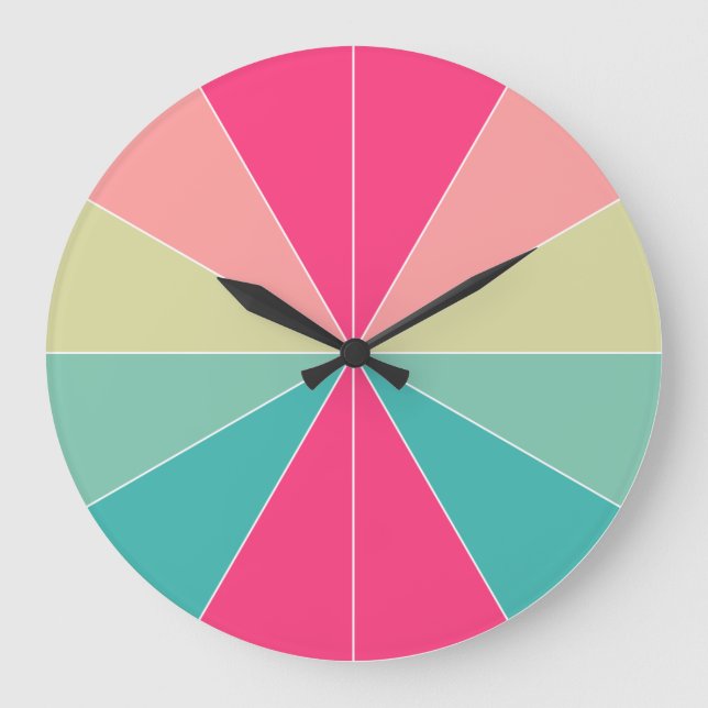 Color Segmented 01 Large Clock (Front)