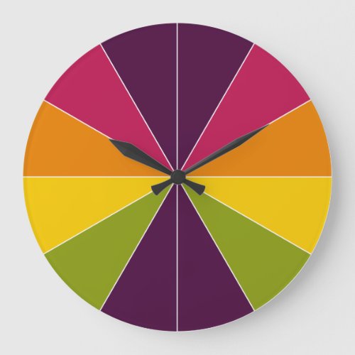 Color Segmented 02 Large Clock