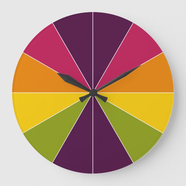 Color Segmented 02 Large Clock (Front)