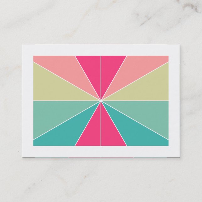 Color Segments 01 (Bordered) Business Card (Front)