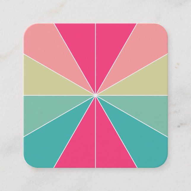 Color Segments 01 Square Business Card (Front)
