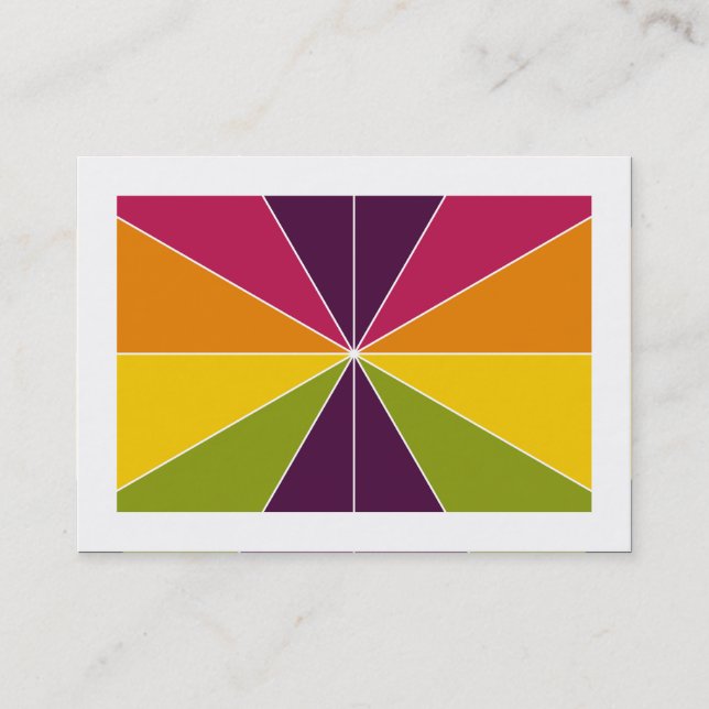 Color Segments 02 (Bordered) Business Card (Front)