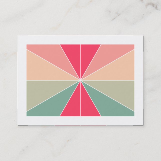 Color Segments 03 (Bordered) Business Card (Front)