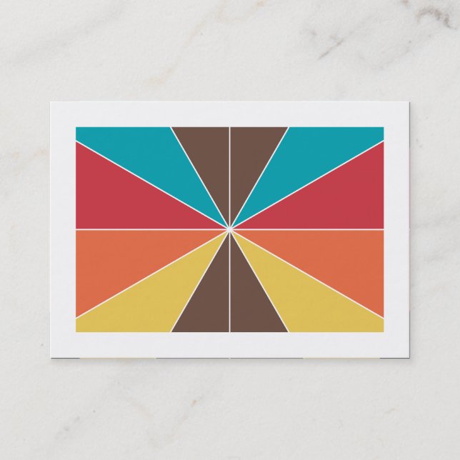 Color Segments 05 (Bordered) Business Card (Front)