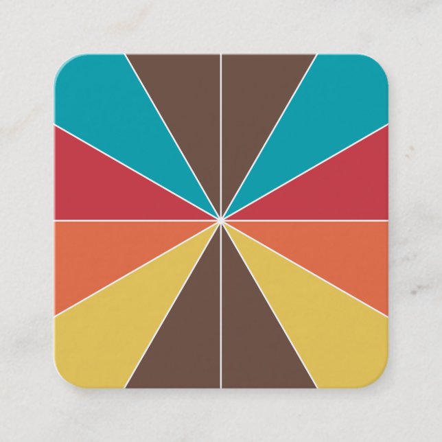 Color Segments 05 Square Business Card (Front)