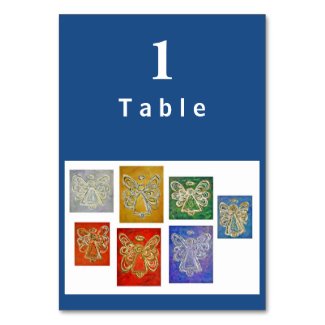 Color Series Angel Custom Table Cards