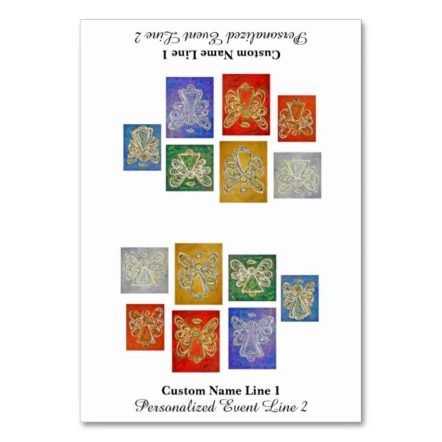 Color Series Inspirational Angel Table Tent Card (Front)