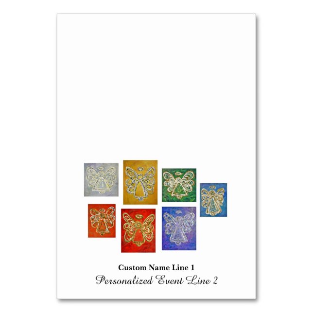 Color Series Inspirational Angel Table Tent Cards (Front)