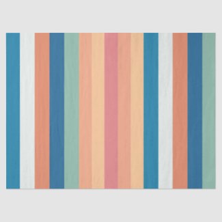 Color Shade Stripes Birthday Tissue Paper